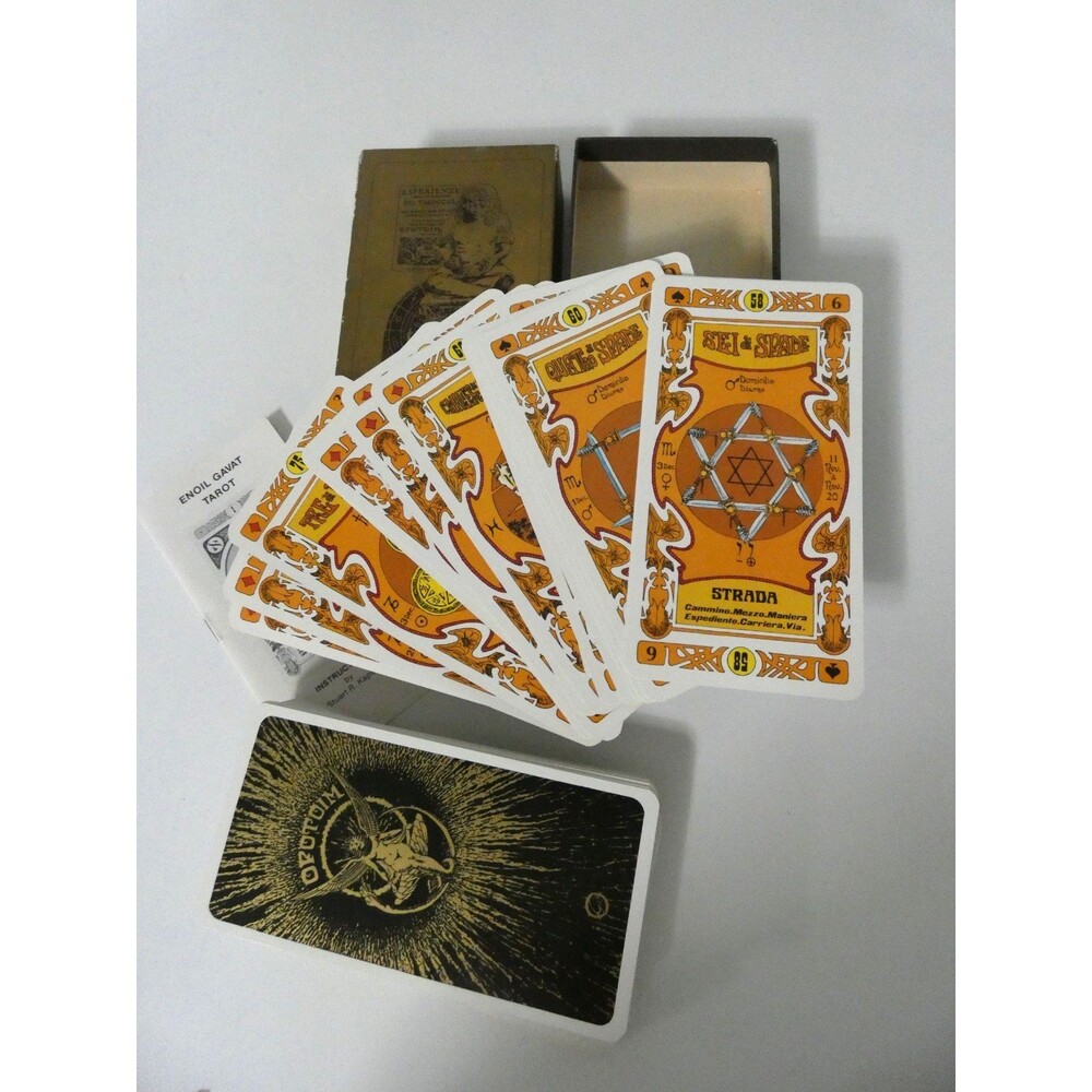 Tarocco Enoil Gavat Tarot Deck 1983 Complete 78 Cards Instructions Rare VTG